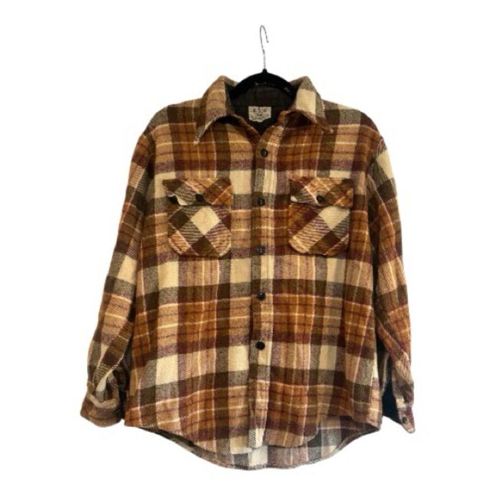 Vintage CPO C.P.O. Wool Blend Work Jacket Button Up Plaid Men’s Medium